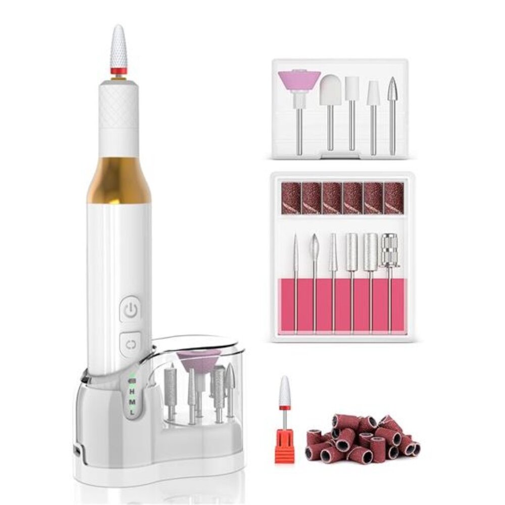 Nail Drill,Cordless Electric Files for Gel Nails E-File Manicure Kit Women